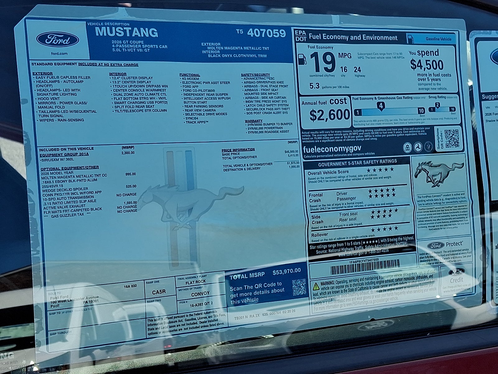 2026 Ford Mustang GT Fastback