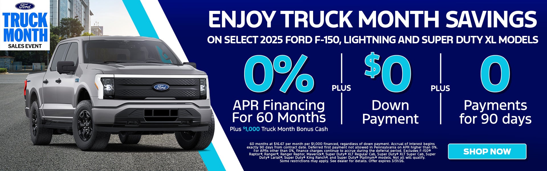 Enjoy Truck Month Savings