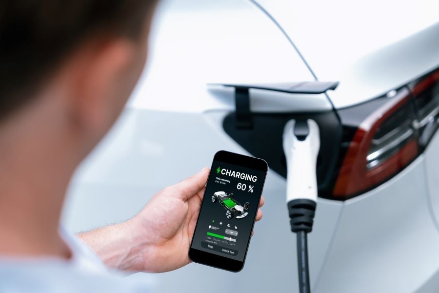 EV charging phone app